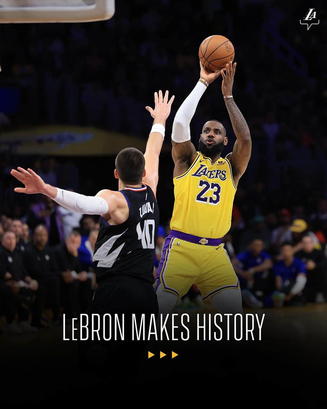 のインスタグラム：「Witness. The most points scored by a player in his 21st season.」