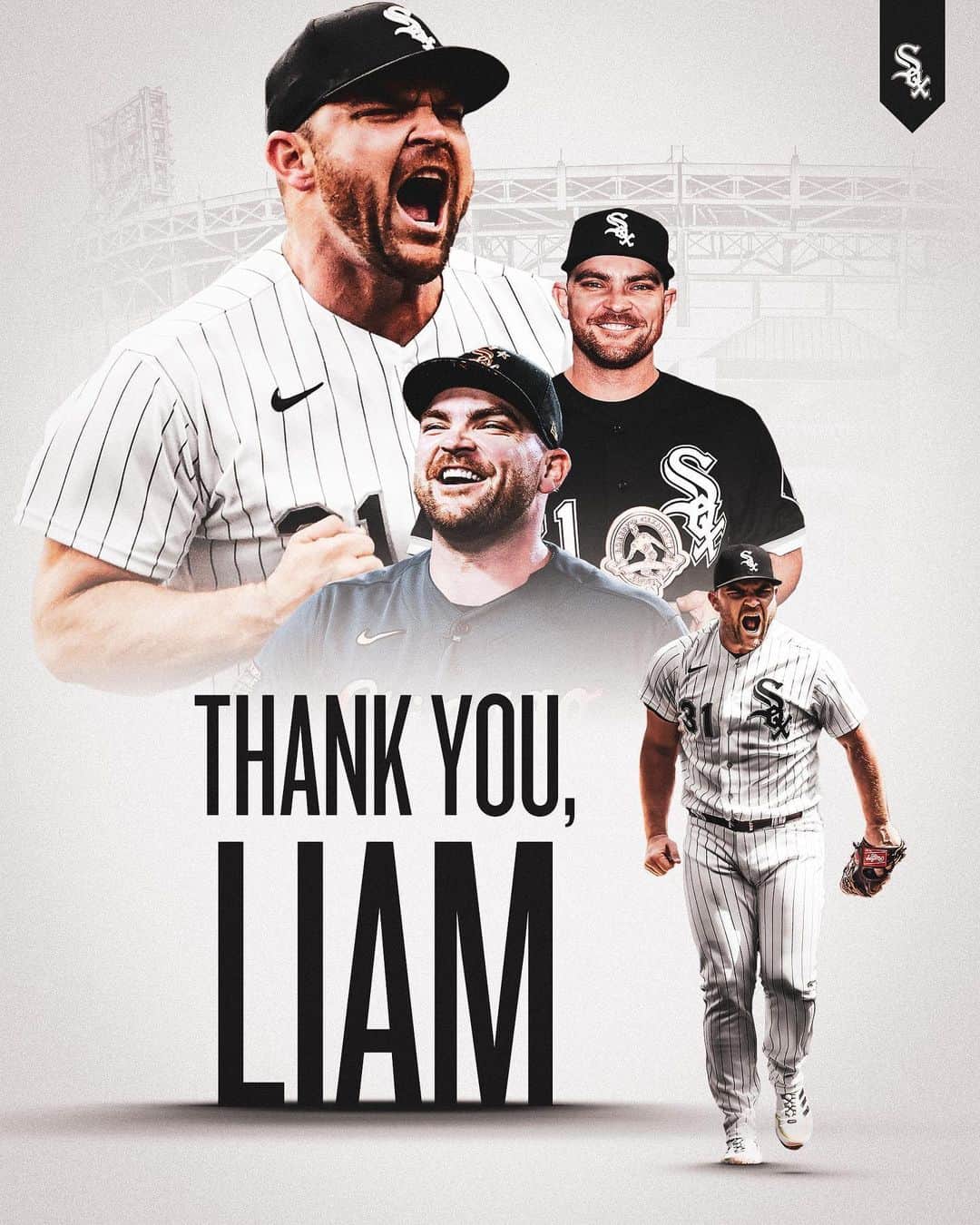 シカゴ・ホワイトソックスのインスタグラム：「Thank you for your contributions to the community and this Club, Liam. You are an inspiration to us all.」