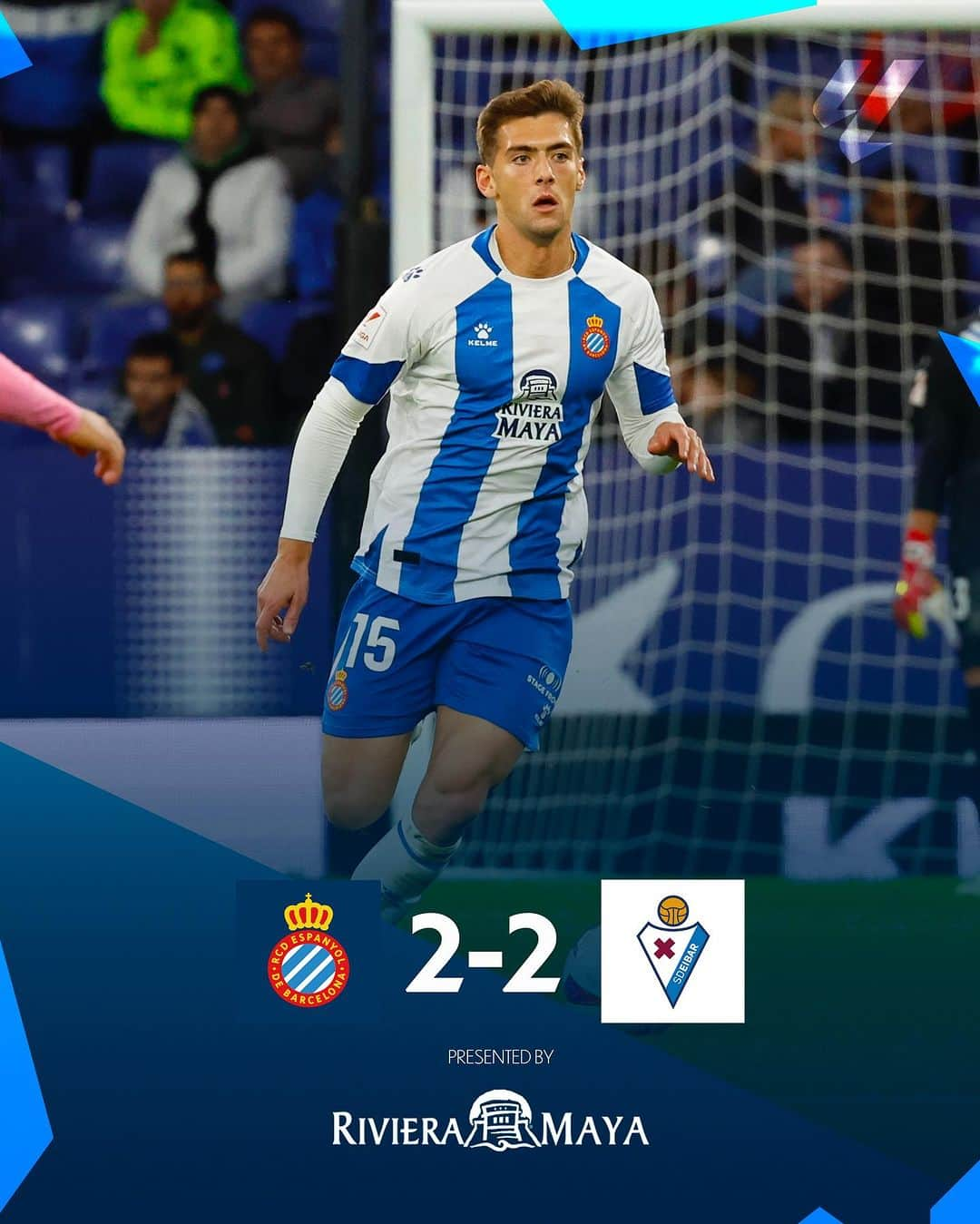 RCDエスパニョールのインスタグラム：「@RCDEspanyol 2-2 @SDEibar  #EspanyolEibar #RCDE」