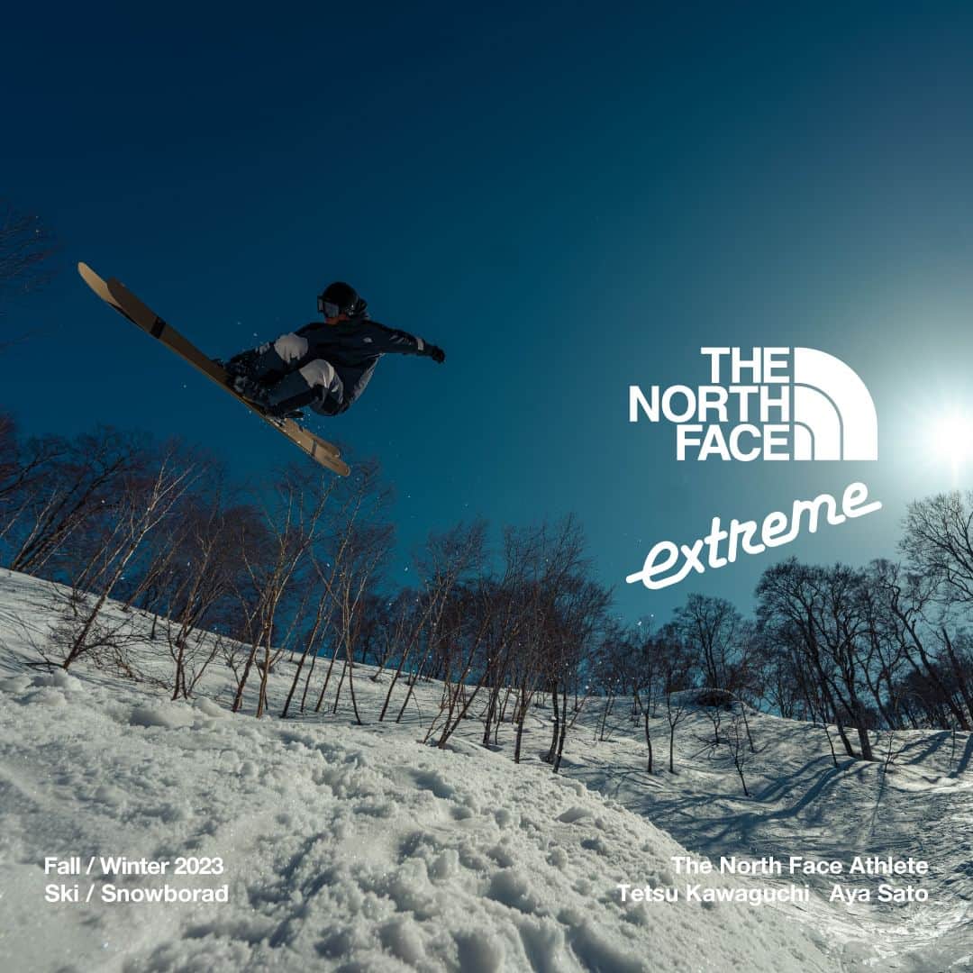 THE NORTH FACE JAPANのインスタグラム：「[ 92 EXTREME Snow Collection ]  80年代後半にかけてゲレンデのスキーブームから外れたより山深いエリアへ赴き、誰も滑ることが想像できないような急峻な斜面や崖を滑り降りる、そんなエクストリームスノースポーツが登場。 当時、そんなシーンを支えるべく生まれたスノーギアが“EXTREME Collection”。 Fall/Winter 2023では90年代当時のクラシカルデザインを活かしつつ、現代の最新素材を採用したモデルへアップデート。スノースポーツをフリースタイルに楽しむためのウェアとして展開します。  THE NORTH FACE Athlete @aya_sato_49 @tetsukawaguchi  #thenorthface #ザノースフェイス #neverstopexploring #snow #ski #スキー #snowboard #スノーボード #exterme」