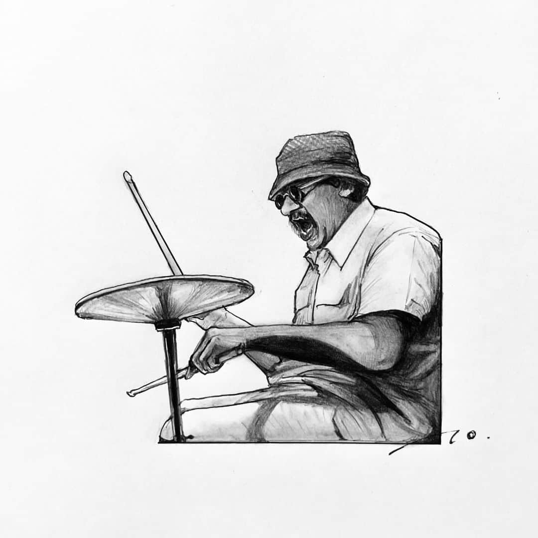 逢坂庵さんのインスタグラム写真 - (逢坂庵Instagram)「23sketch1105 ・ ・ #jazz #jazzart #sunnymurray #jazzdrums #drums #drummer #illustration #illustagram #portraitsketch #pencilart #artwork #monochrome #ジャズ #サニーマレイ #ジャズドラム #ドラム #イラスト #イラストグラム #鉛筆画 #人物画 #モノクロイラスト #素描 #ジャズ好きな人と繋がりたい #freejazz #フリージャズ」11月4日 17時08分 - ohzaka_an