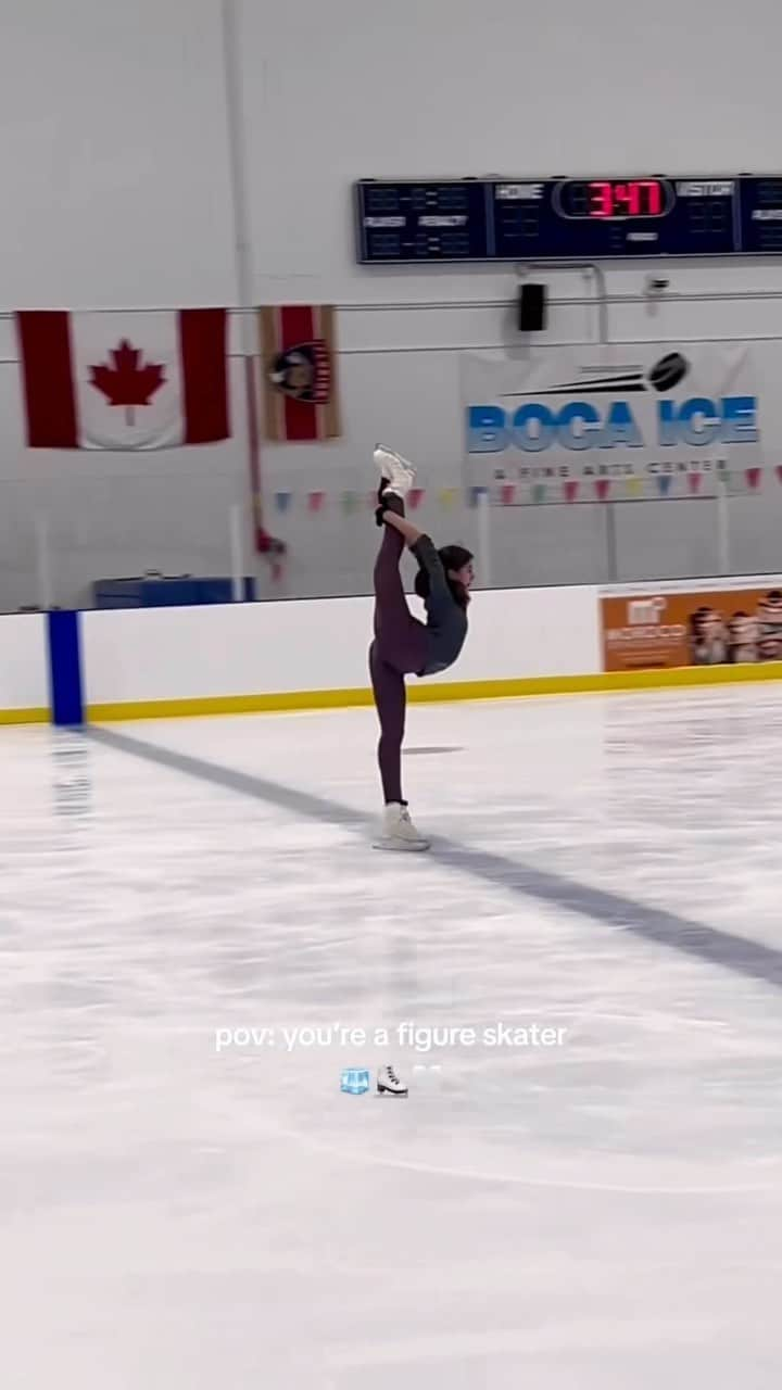 オリンピックのインスタグラム：「⛸️ A day in the life of a pro figure skater!   🎥: @ava.sk8   #GPFigure I #FigureSkating」