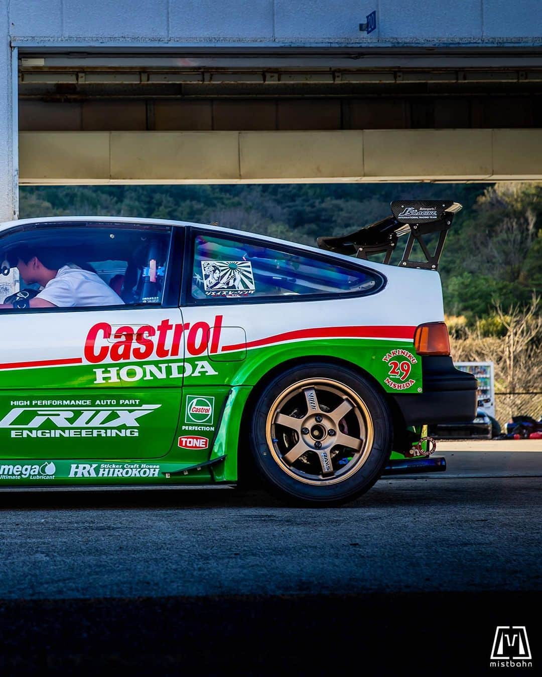 mistbahnさんのインスタグラム写真 - (mistbahnInstagram)「_ RANDAM RACING Honda EF8 CR-X _ 🚗: @regio_saito 📷: @mistbahn _ Shot on Oct-15 2023 🏁 "Circuit Festa ( @circuit_festa_west_japan )" "HONDA ONE MAKE RACE". Central Circuit (Hyogo Japan) _ JP) 2023年10月15日、セントラルサーキットで開催された「サーキットフェスタ ( @circuit_festa_west_japan )」内の「ホンダ・ワンメイク・レース」で撮影。 _ #circuitfesta #circuitfesta2023 #サーキットフェスタ #サーキットフェスタ2023 #hondaonemakerace #ホンダワンメイク #ホンダワンメイクレース #centralcircuit #セントラルサーキット #randamracing #ランダムレーシング #乱蛇夢 #randam #中谷塾 #castrol #カストロール #crx #hondacrx #ホンダcrx #ef8 #ef7 #efcivic #bseries #b18 #kanjo #kanjozoku #timeattack #timeattackjapan #hondasontrack」11月4日 9時51分 - mistbahn