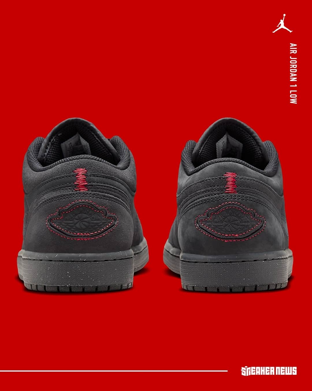 Sneaker Newsさんのインスタグラム写真 - (Sneaker NewsInstagram)「Red stitching appears on this all-grey Air Jordan 1 Low. A few more of these stitches, and these would be a Frankenstein AJ1! Tap the link in our bio for a closer look.」11月4日 11時00分 - sneakernews