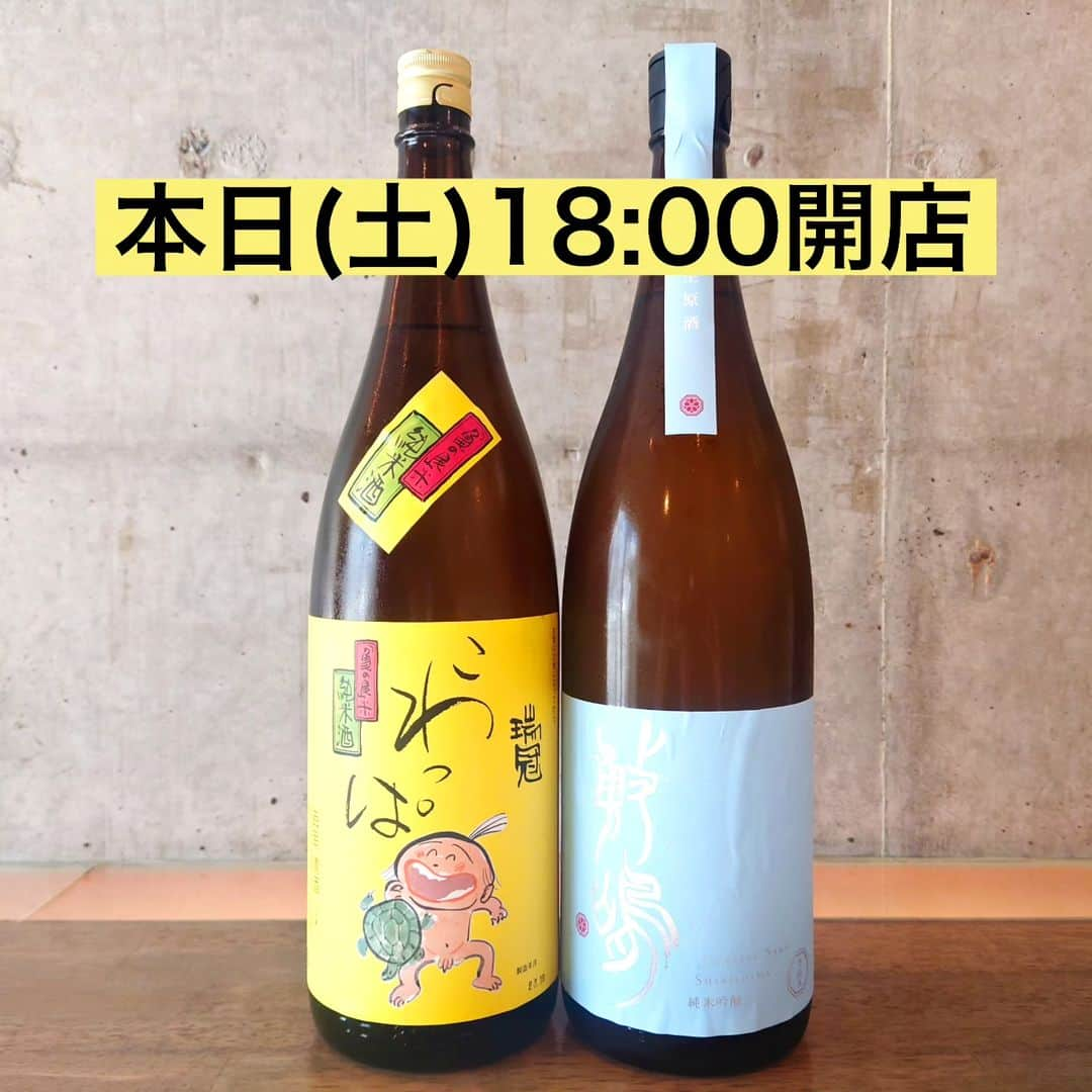 純米酒専門八咫 渋谷店のインスタグラム：「18:00開店🍶  こんにちは！ 純米酒専門YATA 渋谷店です🤗  爽やかな秋晴れ。 渋谷も早くから賑わっていますね！  本日のオススメは…  『瑞冠 こわっぱ』亀の尾 純米酒(広島) 広島県産の亀の尾、広島県オリジナル酵母を使用した純米酒。亀の尾らしい滋味深い旨味とほろ苦さ。お燗が映えますね！  『敷島』夢山水 純米吟醸 無濾過生原酒(愛知) 甘旨酸とバランス良く、ボリュームがありながらもキレ良し。ほんのり香る木の香りにも癒やされます！  お待ちしてます！  ⚠今日と明日5(日)は、変則ながら18:00開店です🙇‍♂  #瑞冠 #こわっぱ #亀の尾  #敷島 #夢山水 #無濾過生原酒  #日本酒 #日本酒バー #日本酒専門店 #立ち飲み #一人飲み #一人飲み歓迎 #渋谷日本酒 #純米酒専門YATA #yata渋谷」