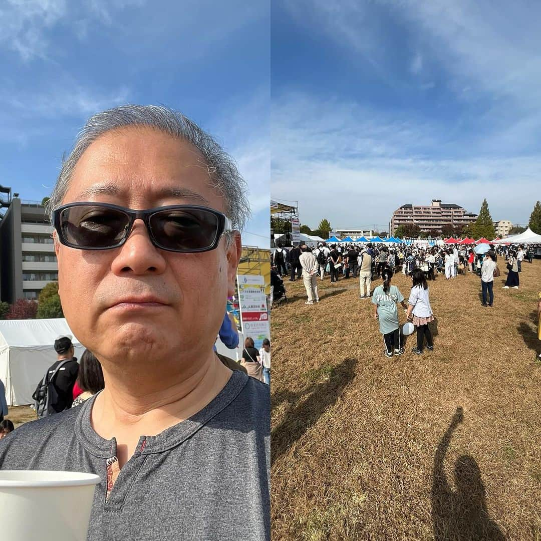 森田繁のインスタグラム：「昼ビールを桃井の原っぱで。 夏。」