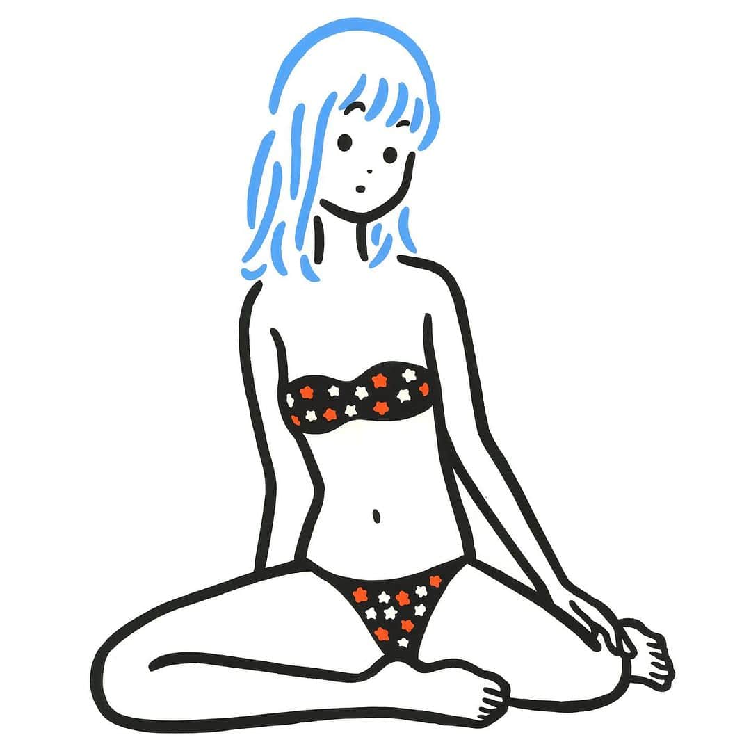白根ゆたんぽのインスタグラム：「花柄のひと その3  個展「お花ばたけ」より。  展示していた作品は11月12日まで @popularity_gallery_studio のサイトにて販売しています。」