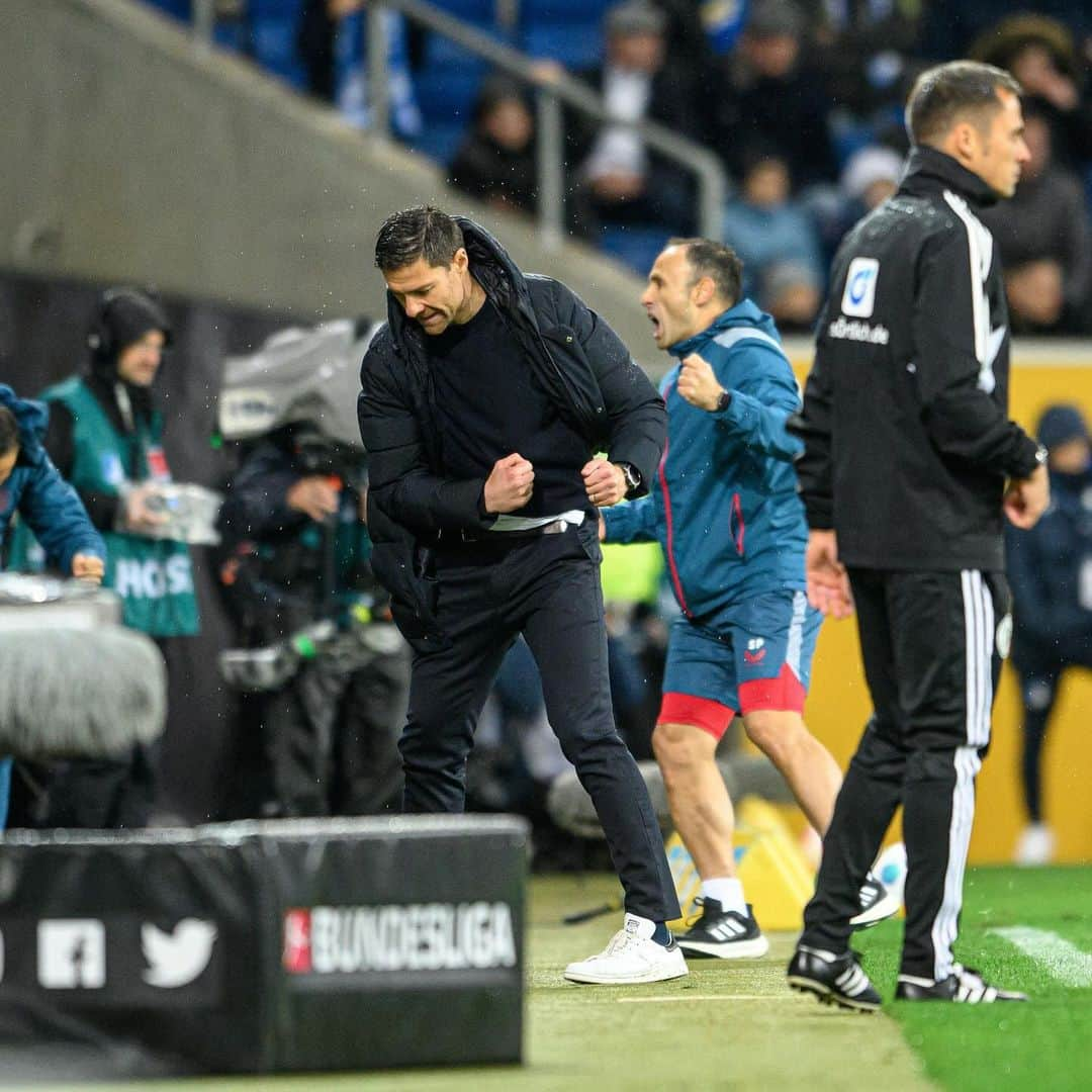 バイエル・レバークーゼンのインスタグラム：「"Final whistle" moment! 💪  #TSGB04 2-3 #Bundesliga #Bayer04 #Werkself」