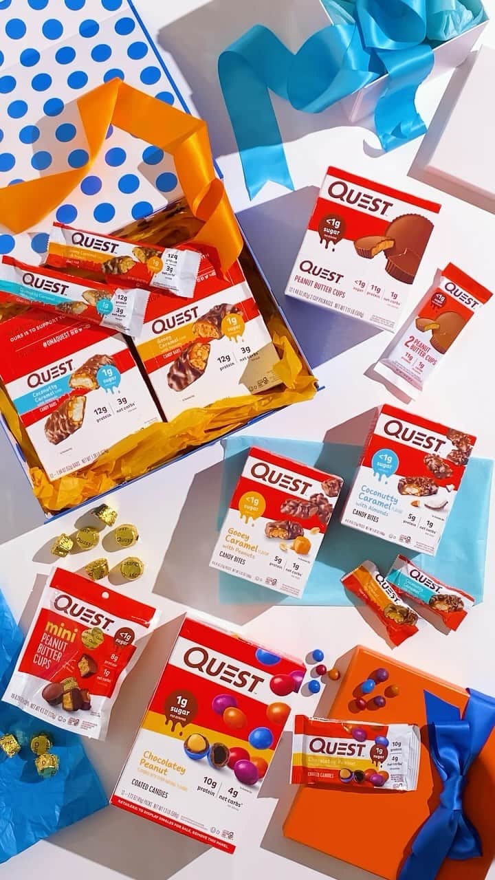 questnutritionのインスタグラム：「Happy #NationalCandyDay! 🍬🍫🥜 Who wants these Questified Candy Boxes!? 😍😋 #OnaQuest #QuestNutrition #QuestCandy」