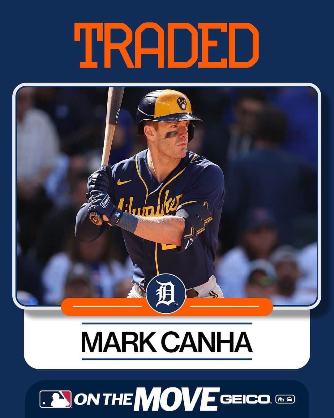 MLBさんのインスタグラム写真 - (MLBInstagram)「Hot Stove season has already started!  The Tigers have traded for OF Mark Canha from the Brewers in exchange for RHP Blake Holub.」11月5日 2時57分 - mlb