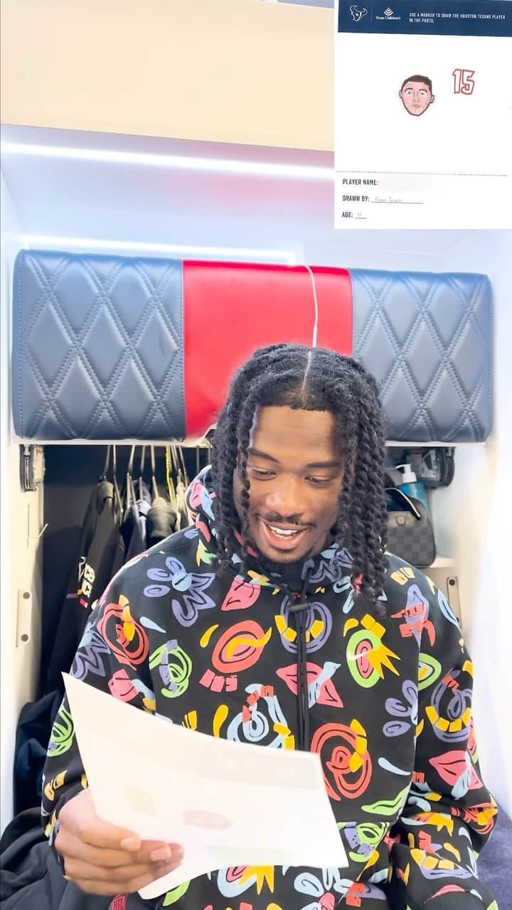 ヒューストン・テキサンズのインスタグラム：「Could you guess the player? 👀🎨」