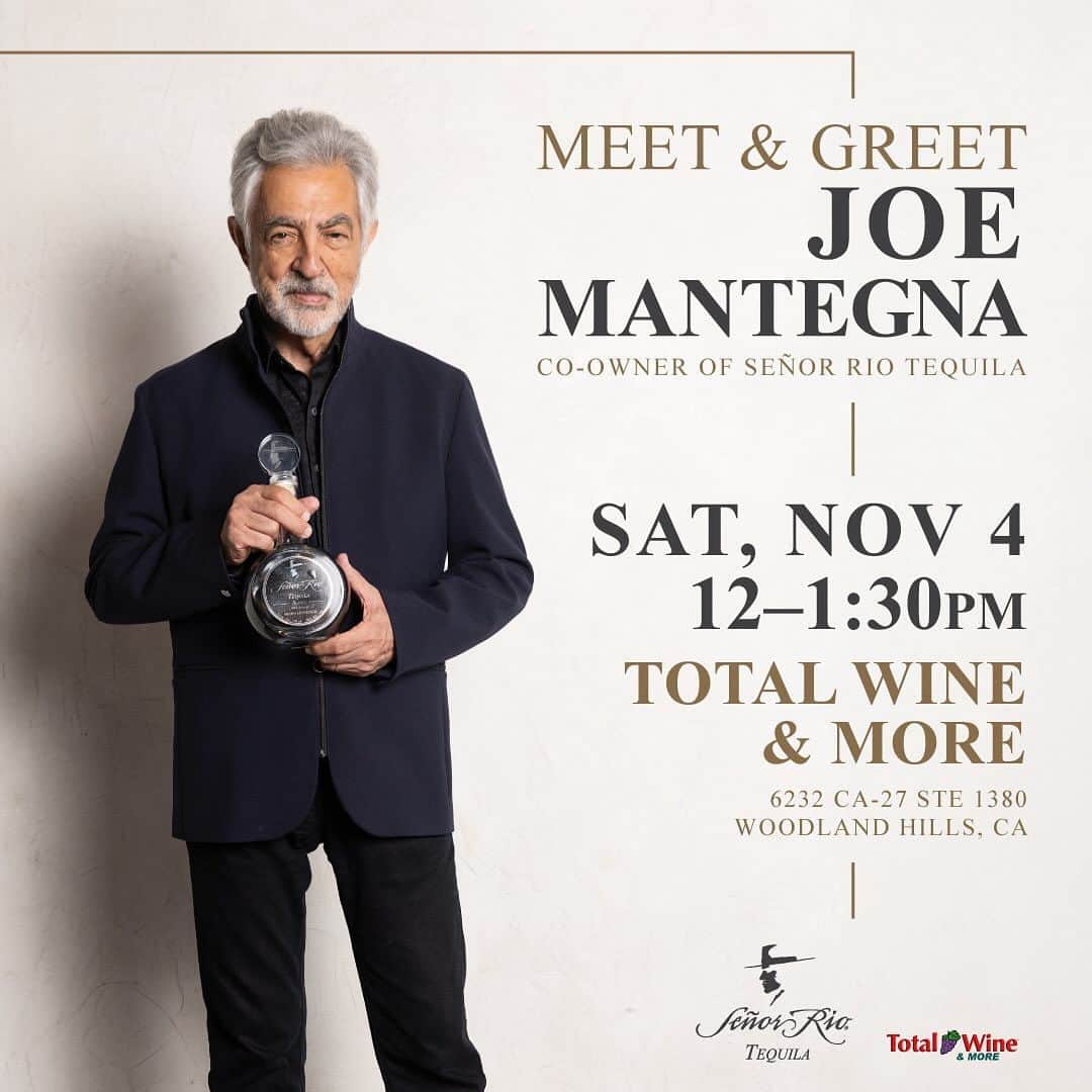 ジョー・マンテーニャのインスタグラム：「On my way to Woodland Hills, hope to see you there! @totalwine @senorriotequila #joemantegna #criminalminds #wheelsup」