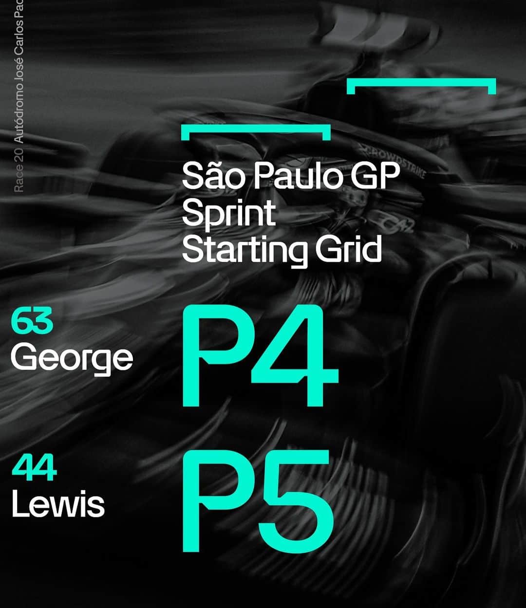 MERCEDES AMG PETRONASさんのインスタグラム写真 - (MERCEDES AMG PETRONASInstagram)「São Paulo, we got a Sprint to do 👊 Let’s hear that support 🙏」11月5日 3時15分 - mercedesamgf1