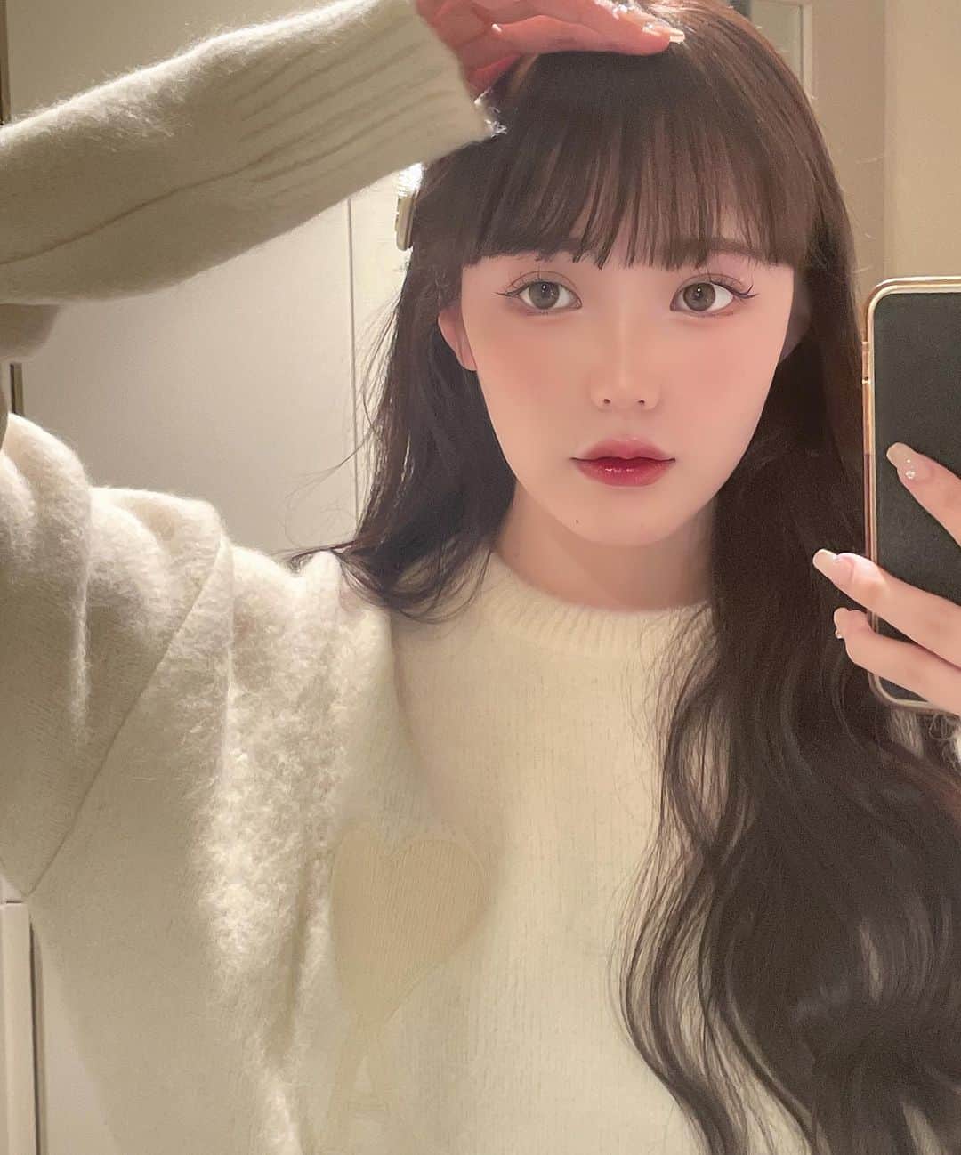 木村りかこのインスタグラム：「⛄️🎀 ニットの季節♡」