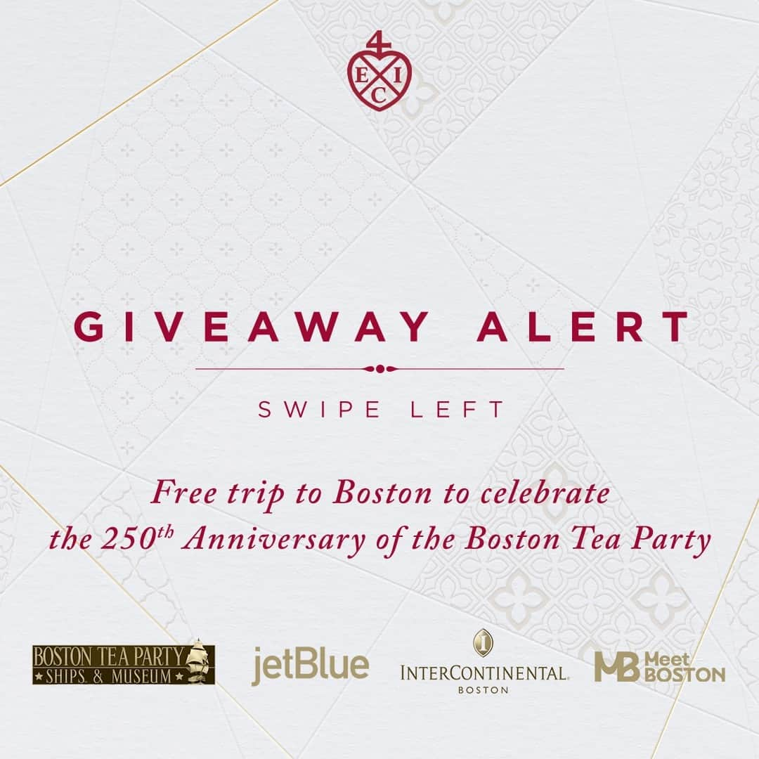 The East India Companyさんのインスタグラム写真 - (The East India CompanyInstagram)「🎁 Free trip to Boston! 🎁   To celebrate the 250th Anniversary of the Boston Tea Party, we're giving away a magical Christmas trip for 2 to Boston, courtesy of JetBlue! ✈️🎄 Stay at the luxurious @interconbos hotel and receive an exclusive EIC hamper.   Here’s how to enter:   - Like the post, and tag 3 friends in the comment section.  - Ensure you are following @theeastindiacompany, @bostonteapartyship, @meetbostonusa, @jetblue, and @interconbos  - Secure your spot by sharing your info through the link in our bio   *Each comment tagging 3 different friends is counted as 1 entry.  *Winners will be announced on 30th November.  *T&C can be found on our website.   #BostonTeaParty250 #TeaPartyAnniversary #BostonTeaPartyGiveaway #JetBlueChristmasTrip #TheEastIndiaCompany #BTP250Giveaway #interconbos」11月4日 20時00分 - theeastindiacompany