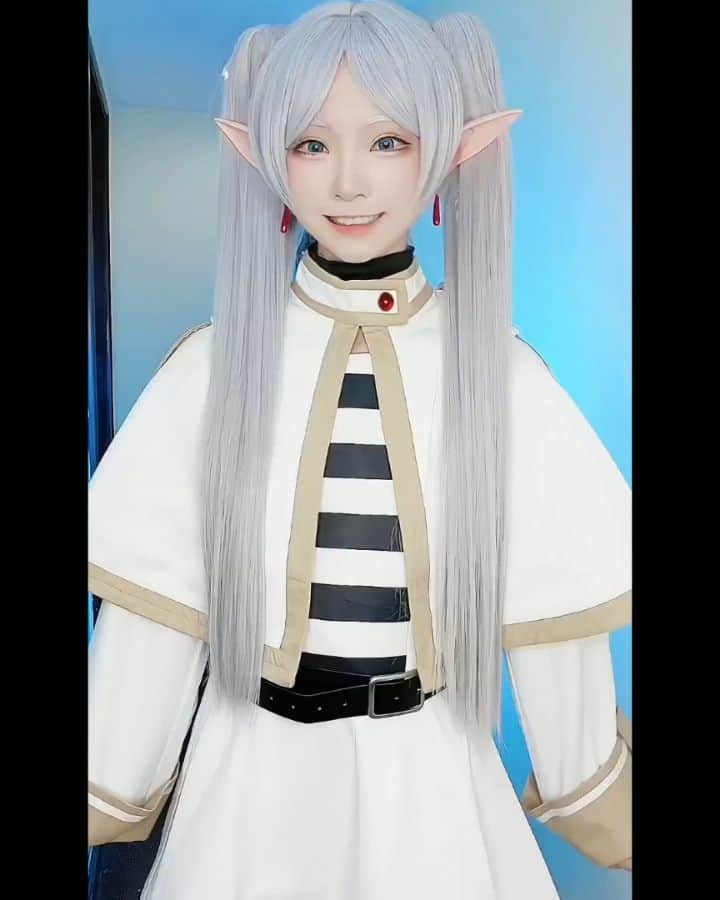綺太郎のインスタグラム：「#葬送のフリーレン #cosplay こんな可愛いフリレン様は偽物に違いありません」