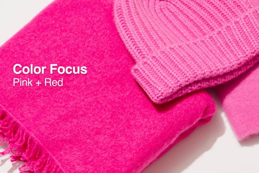 オーガニックバイジョンパトリックのインスタグラム：「COLOR FOCUS Pink + Red  Shop New Arrivals  organicbyjohnpatrick.com  #cashmere #silk #sustainablefashion  #organicbyjohnpatrick #pink」