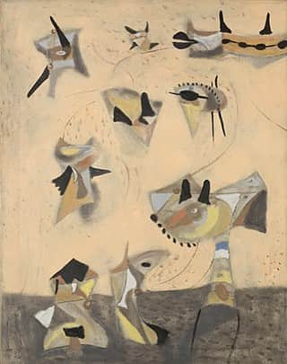 シー ニューヨークのインスタグラム：「'Floating', Adolph Gottlieb, 1945」