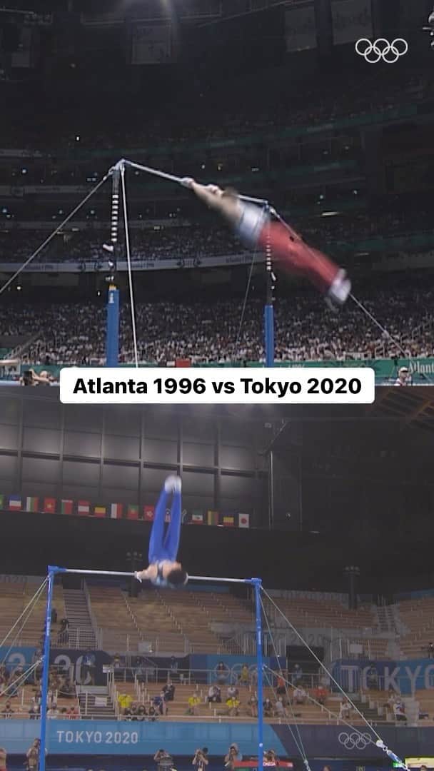 のインスタグラム：「Two high bar 🥇 medallists, 15 years apart.  Andreas Wecker 🤝 Hashimoto Daiki.🤸‍♂️」