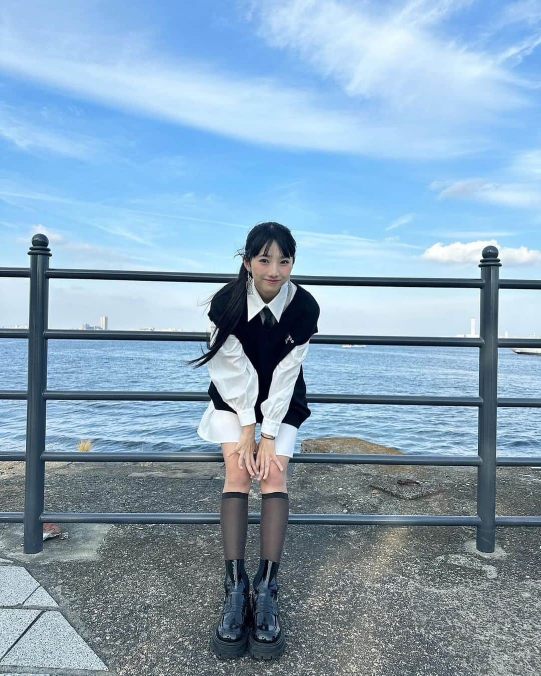 宇佐美空来のインスタグラム：「秋の空すきーー  #07 #jk #fjk #idol #fyp #高校生 #アイドル #あいみょん #aimyon #秋 #空 #横浜 #yokohama #followme」