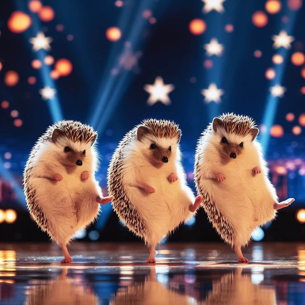 ダーシーさんのインスタグラム写真 - (ダーシーInstagram)「Amazing Hedgies‼️🕺🕺🕺 Winner is…⁉️🏆✨  #aiart#agt#bgt#hedgehog#hedgie#cuteanimals#flyinghedgehogs#ハリネズミ#はりねずみ#igel#hérisson#riccio#erizo#고슴도치#刺猬」11月4日 22時52分 - darcytheflyinghedgehog