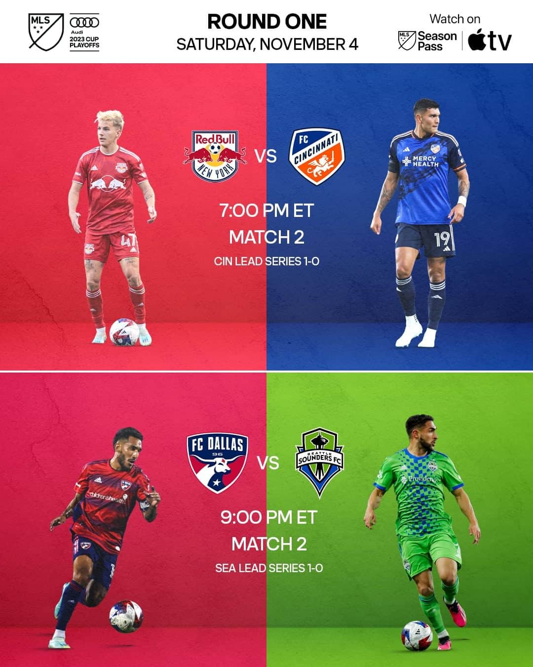Major League Soccerさんのインスタグラム写真 - (Major League SoccerInstagram)「Another double dose of @audi MLS Cup Playoffs action coming your way. ♨️」11月4日 23時00分 - mls