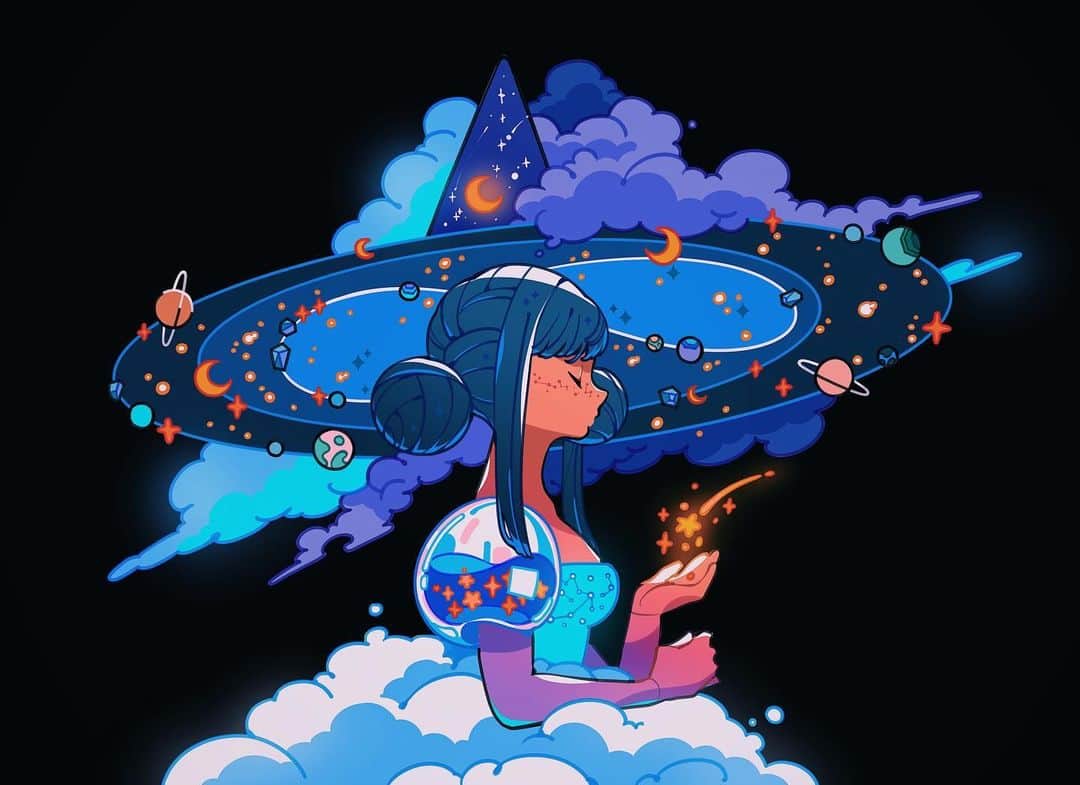 meyocoのインスタグラム：「galaxy witch 🌌🪐」