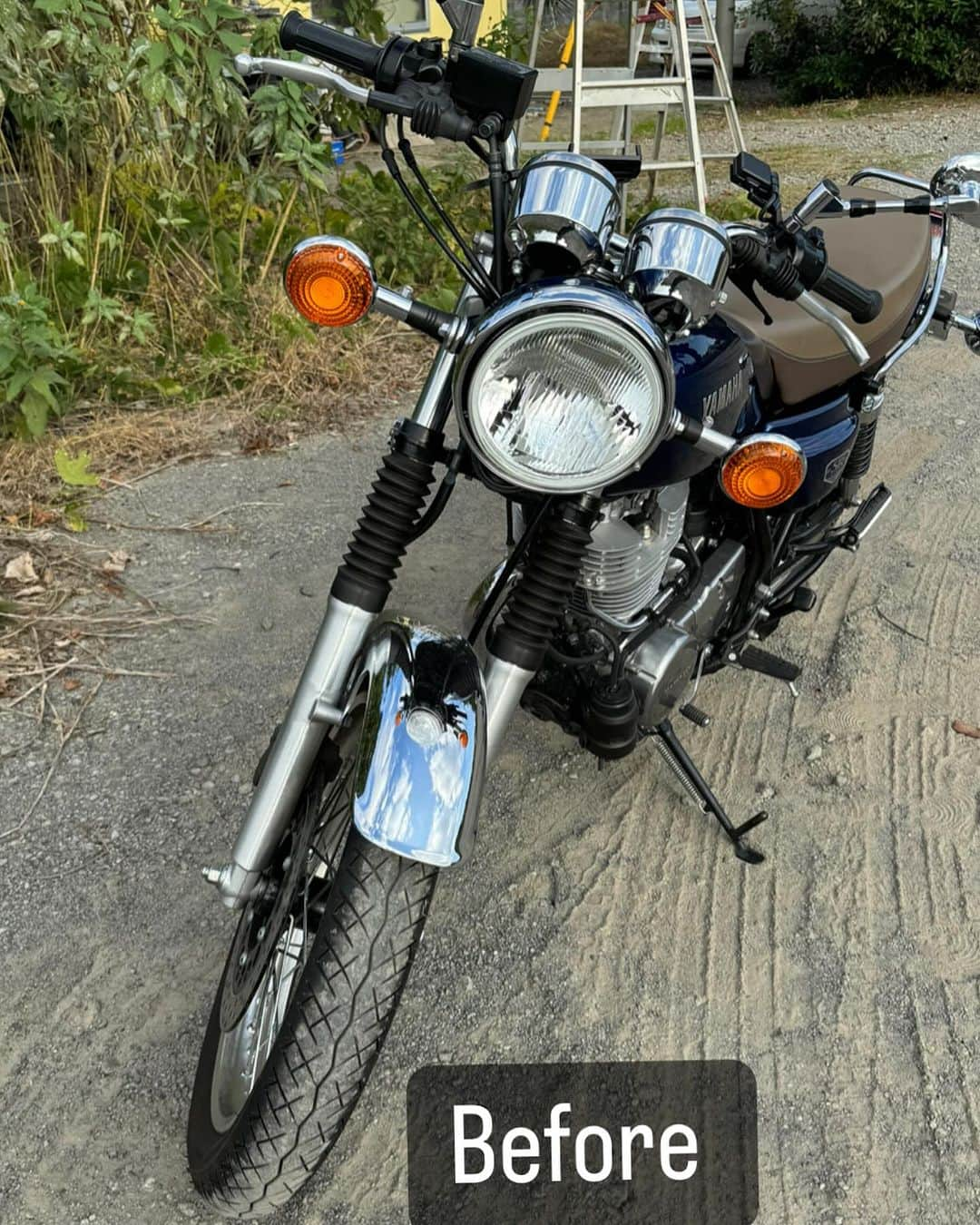 吉野七宝実さんのインスタグラム写真 - (吉野七宝実Instagram)「昨日やっとバイクいじれました！  ウインカーを変えました✌️  ちょっとずつ理想に変えていくんだ〜😋 楽しい〜！」11月4日 23時34分 - shihomi0305