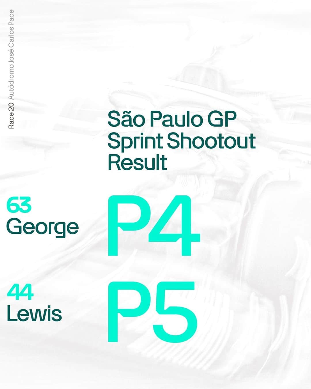 MERCEDES AMG PETRONASさんのインスタグラム写真 - (MERCEDES AMG PETRONASInstagram)「P4 and P5 in the São Paulo Sprint Shootout. Right in the mix for the Sprint later today 👏」11月5日 0時10分 - mercedesamgf1