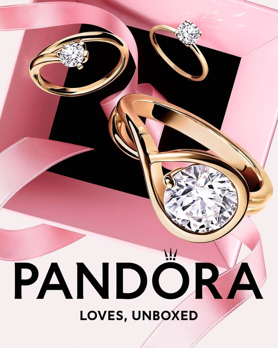 PANDORAのインスタグラム：「Radiance, unboxed. All is bright with a Pandora Lab-Grown Diamond gift. 💍 #LovesUnboxed #LabGrownDiamonds #Pandora」
