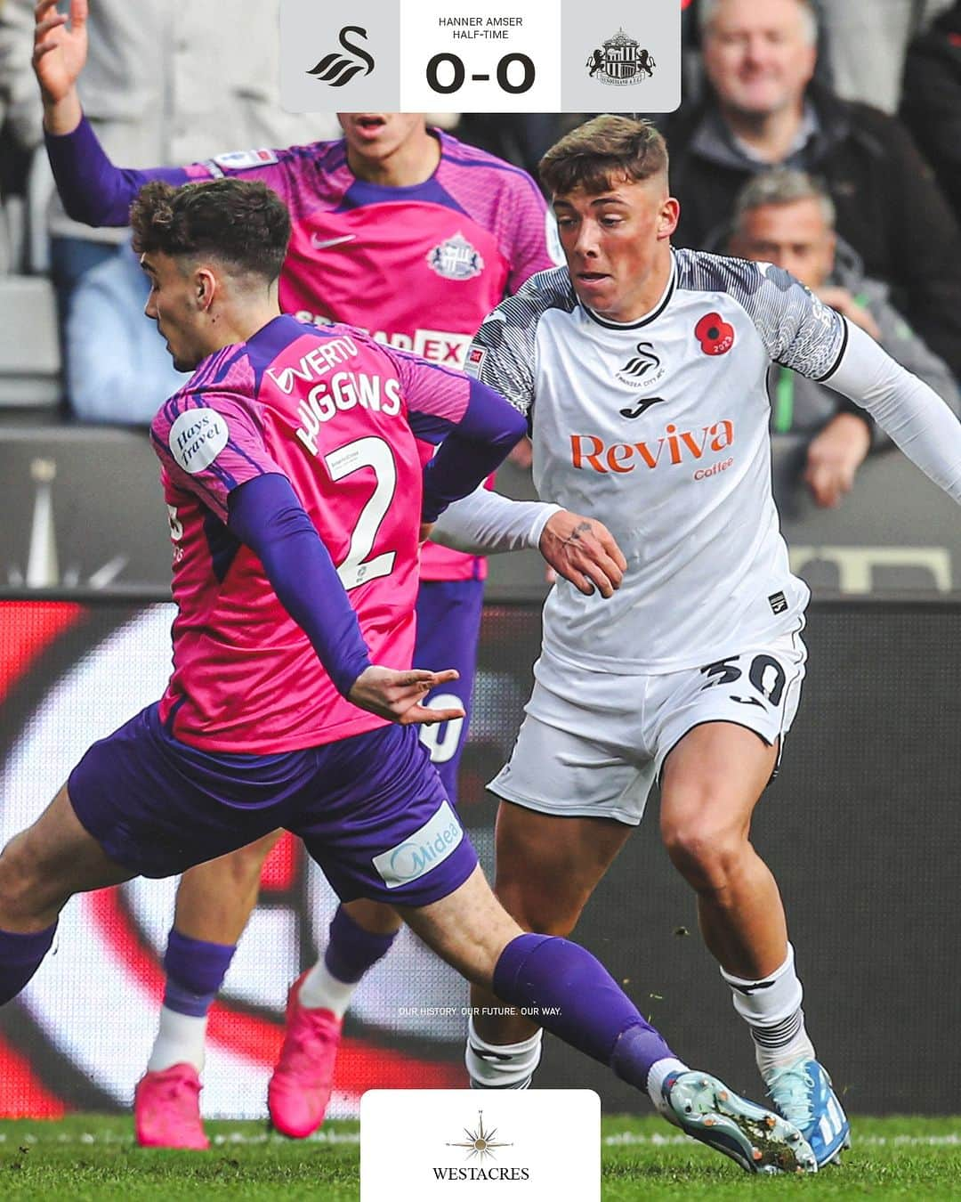 スウォンジー・シティAFCさんのインスタグラム写真 - (スウォンジー・シティAFCInstagram)「Goalless at the break. #SWAvSUN」11月5日 0時53分 - swansofficial