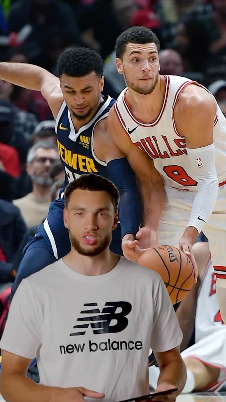 NBAのインスタグラム：「The New Balance family sticks together!  @jmglitxh27 leaned on @zachlavine8 on his road back to the court and into NBA history 👏   #WeGotNow • @newbalancehoops」