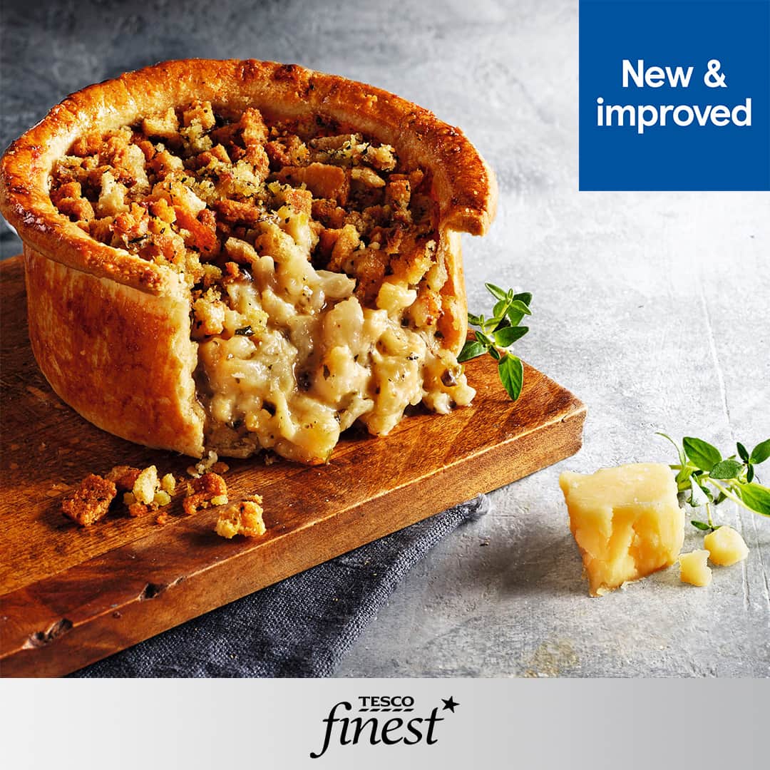 Tesco Food Officialさんのインスタグラム写真 - (Tesco Food OfficialInstagram)「Have you tried one of our new and improved Tesco Finest pies yet? 🥧 Made with deliciously indulgent fillings in a crisp, all-butter pastry. Try our Finest rich and tender steak pie, the creamy chicken, ham and leek, or the new cauliflower and West Country cheddar. They really are a crust above the rest. Click the link in bio to explore the range.」11月5日 1時00分 - tescofood