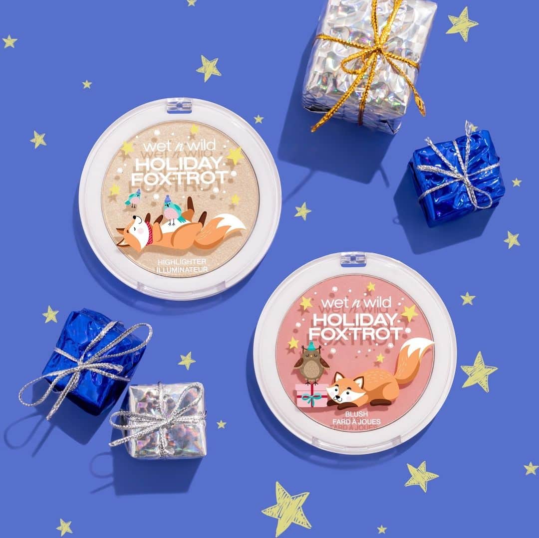 wet'n wild beautyのインスタグラム：「Make those cheeks dance 🎶 with the warm glow & flush of our Holiday Foxtrot 'Care to Share' Highlighter and Blush Set 🦊 ⁠🥰⁠ ⁠ Get the #HolidayFoxtrot collection ONLY at @UltaBeauty (online & in-store) #crueltyfree」