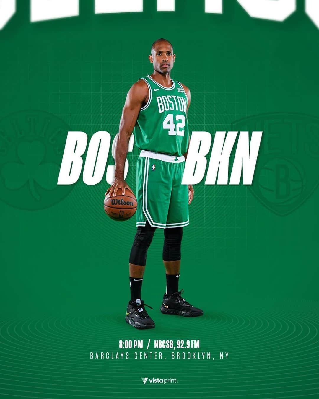 ボストン・セルティックスのインスタグラム：「TONIGHT ☘️ Celtics at @brooklynnets, 8:00 PM on @nbcsboston & @rock929rocks #DifferentHere」