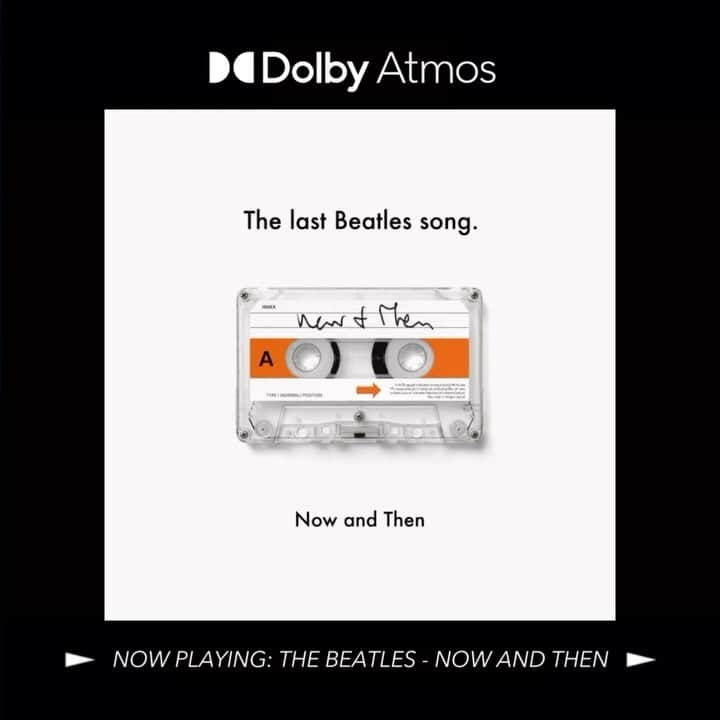 ドルビーラボラトリーズのインスタグラム：「More than 40 years after it was written, The Beatles release their final song. ‘Now and Then’ just dropped in #DolbyAtmos.」