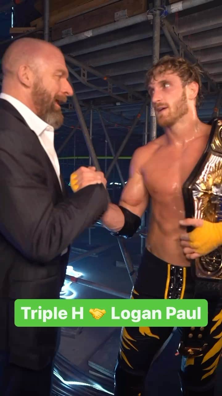 WWEのインスタグラム：「@loganpaul killed it tonight 👏👏👏 Congratulations! #WWECrownJewel」