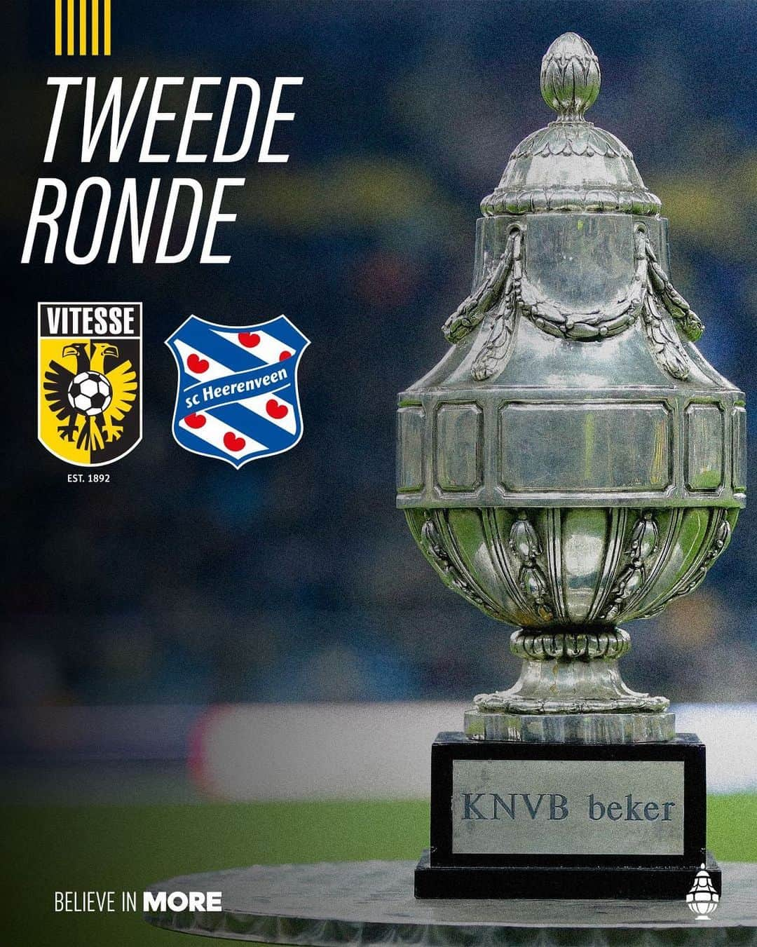 フィテッセのインスタグラム：「Vitesse treft sc Heerenveen in de tweede ronde van de TOTO KNVB Beker.  #vitesse」