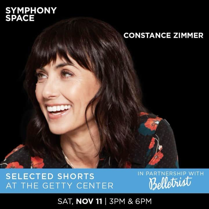 コンスタンス・ジマーのインスタグラム：「Thankful to be a part of this creative community in one week with #randallpark @missjudygreer @emmaroberts @anniehamiltn @mrtonyhale @richamoorjani @ryanoconn @lauraharrier with @belletrist for the @selected_shorts podcast and LIVE radio show @gettymuseum! Tickets still available for 11/11 link in my stories #supportthearts #livetheatre @symphonyspace」