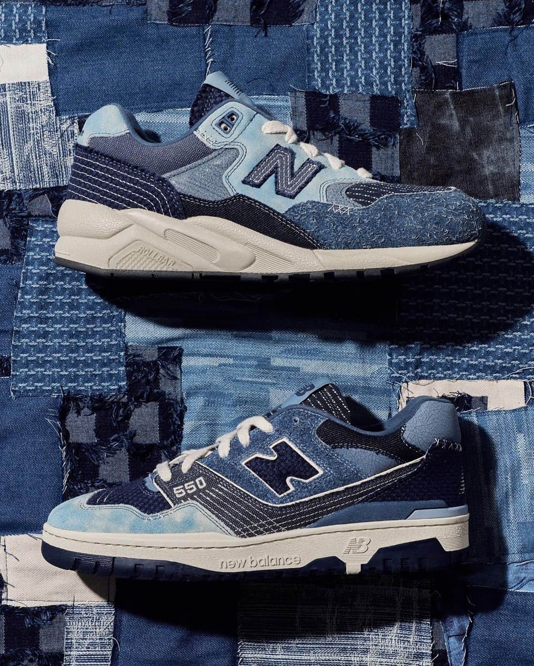 Sneaker Newsさんのインスタグラム写真 - (Sneaker NewsInstagram)「The materials and details on the New Balance "Boro Pack" are incredible. Inspired by traditional Japanese Boro technique, New Balance upgrades he 550 and 580 with indigo-colored suedes and denims with careful stitching. Tap the link in our bio for a closer look.」11月5日 9時00分 - sneakernews