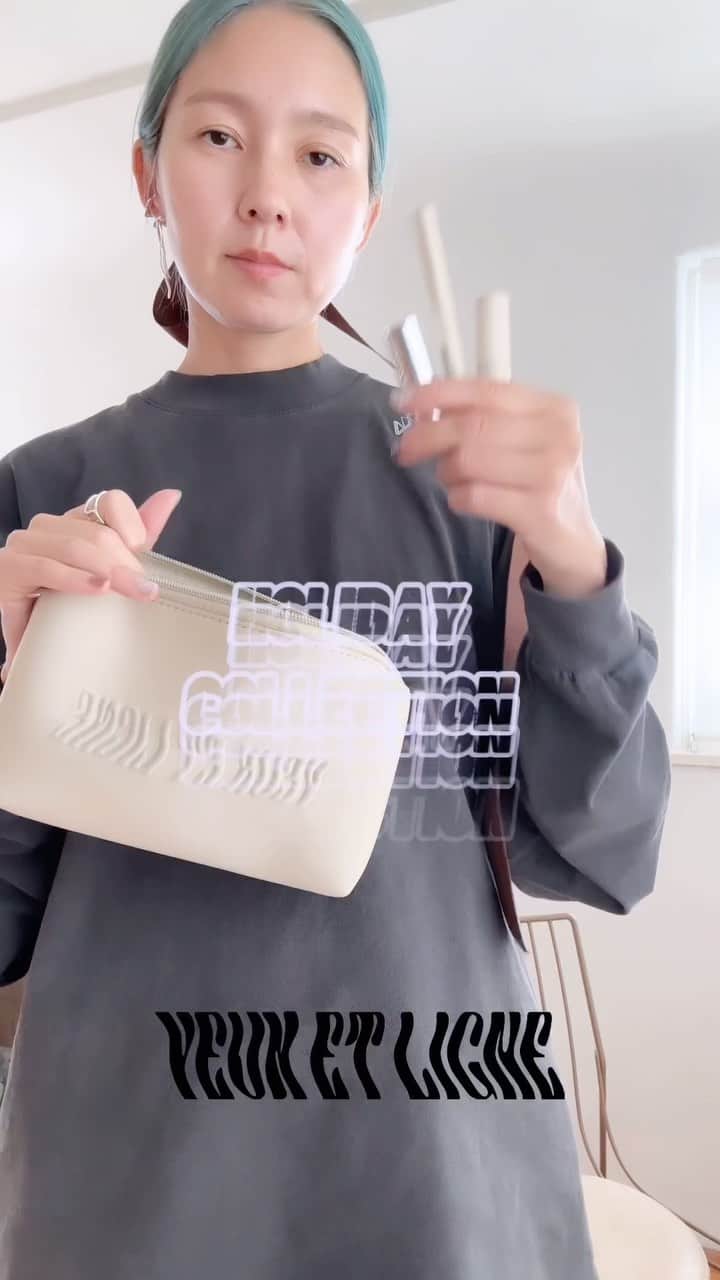 三苫愛のインスタグラム：「@yeuxetligne のHOLIDAY COLLECTION3つを使ったメイク👁️サロウアイライナーは目の下の粘膜に入れるのもおすすめです🪩 #ホリデーコレクション」