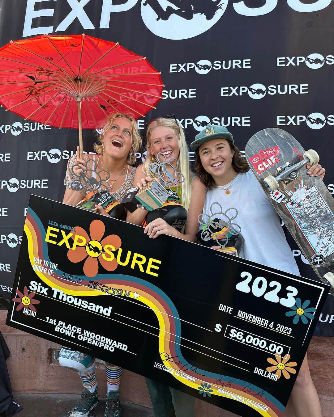 ジョーディン・バラットのインスタグラム：「super fun day at @exposureskate 🥰 huge congrats to @lillyerickson808 for taking it out!! and @brycewettstein for 🥉 everyone was ripping🤘🏼 i’ve been putting in a lot of work this past year and i’m super stoked to podium today!  huge huge thank you @exposureskate and @ameliabrodka and everyone one else who helps put this amazing event on!! ❤️❤️❤️ #toyotapartner」