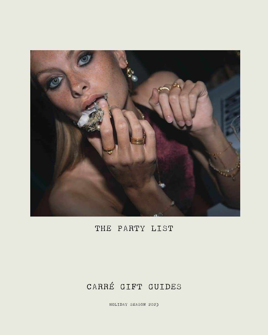 カレ ジュエリーのインスタグラム：「THE PARTY LIST – show-stopping jewellery for the centre of the party. Find all our gift guides online now and save them on Ønskeskyen directly from our webshop.」