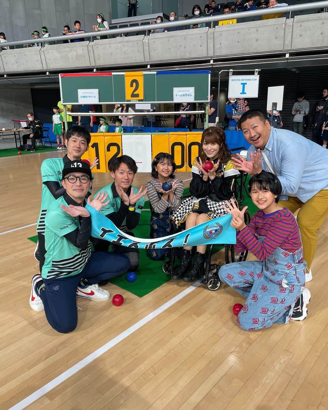 ひまわりちゃんねるのインスタグラム：「BEYOND STADIUM 2023に来てくれた方、配信を見てくれた方ありがとうございました😊大会楽しんでくれたかな？ チームなかよしでボッチャの試合に出たりいろんなパラスポーツを体験したり会場一体になってダンスしたり盛りだくさん！素敵な1日になりました✨」