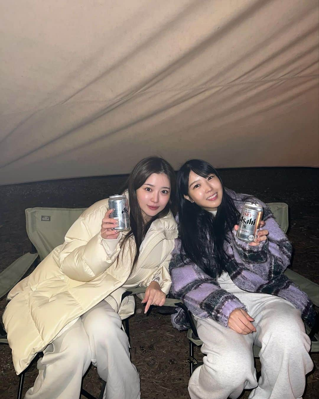 山本月のインスタグラム：「サ旅♨️人生初キャンプ🏕️ かなり楽しかったのとサウナ良すぎた！ 整いすぎタ♡  #サ旅#folkwoodvillage八ヶ岳 #サウナ#サウナイキタイ #サウナ女子」