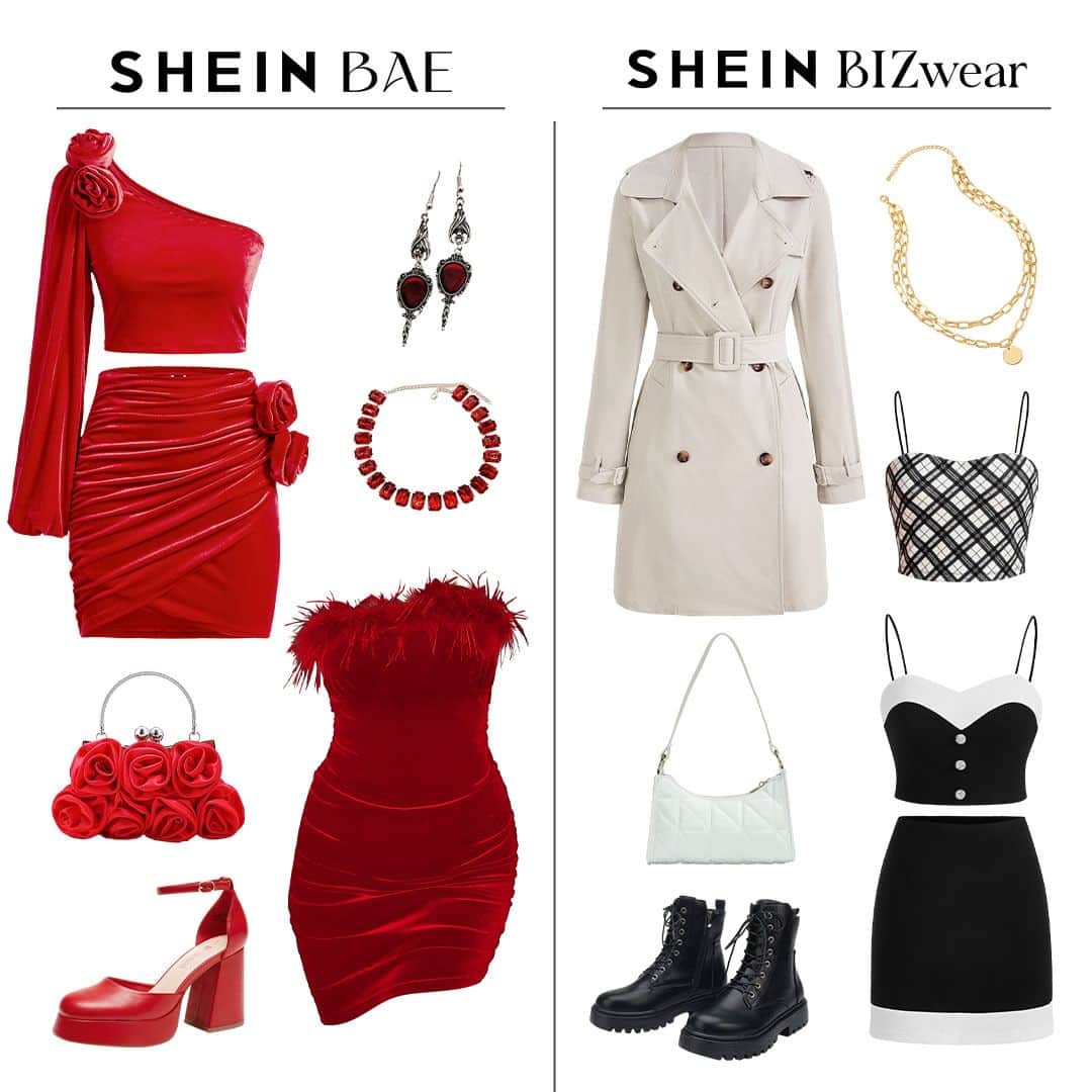 SHEINのインスタグラム：「Stumped on where to escape for the holidays? 🌴 Pick your style vibe to help you decide! 💡  SHEIN collections for special occasions #SHEINCollections #ForSpecialOccasions」