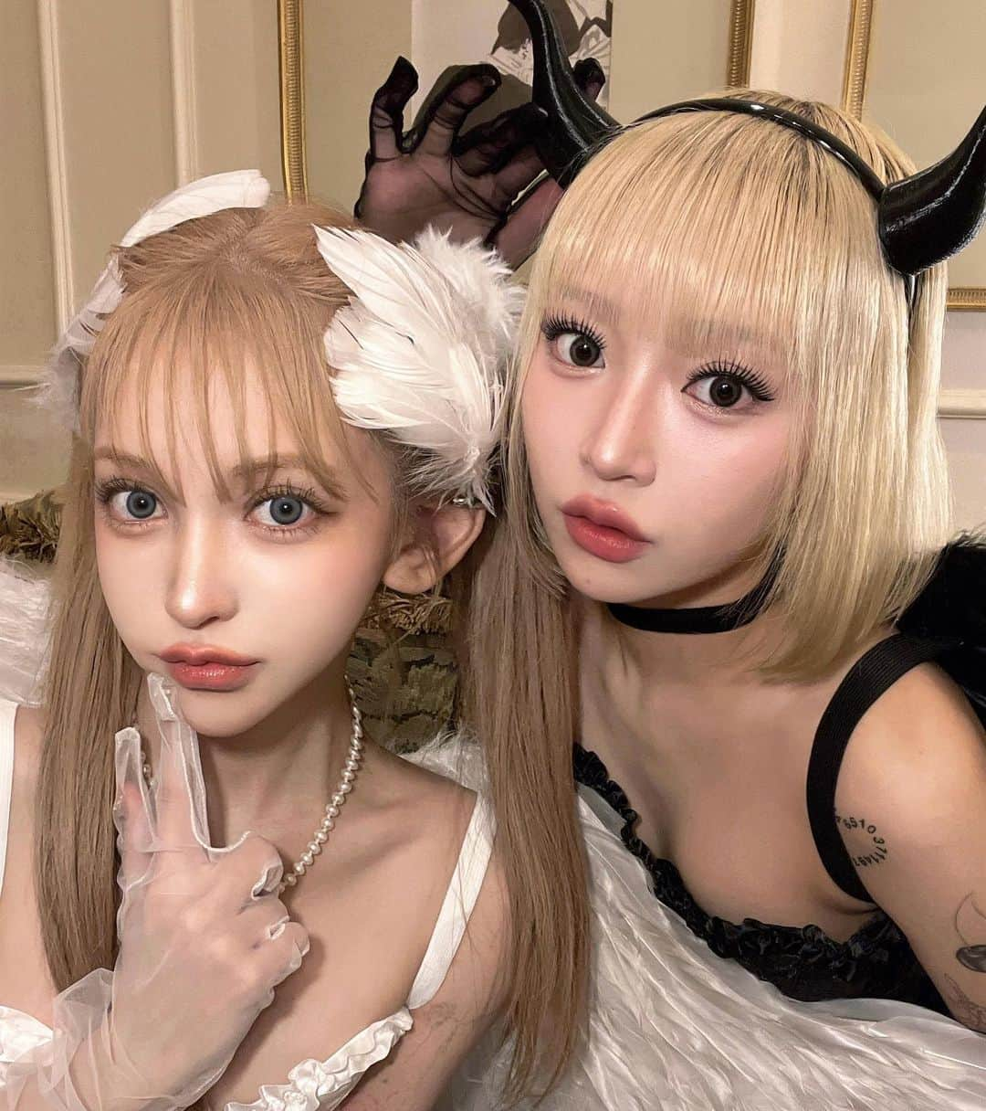 コノミさんのインスタグラム写真 - (コノミInstagram)「bestie🤍🖤」11月5日 21時33分 - serorikanbouchoukan