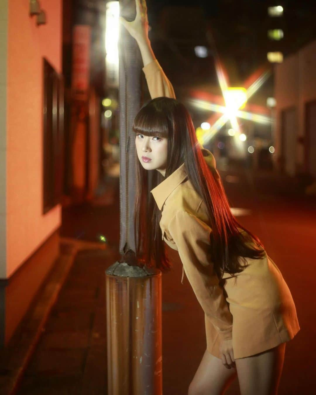 由地成美のインスタグラム：「･ ， ，  camera▶ くろのさん ，   #夜撮 #ポートレート #ポートレートモデル #被写体 #被写体依頼受付中  #撮影会モデル #モデル #被写体になります #撮影会  #福岡撮影会 #ポトレ #撮影モデル #カメラマンさんと繋がりたい #写真撮ってる人と繋がりたい #写真好きな人と繋がりたい #japan #girl #cute #sexy  #beauty #model #love #photo #follow」