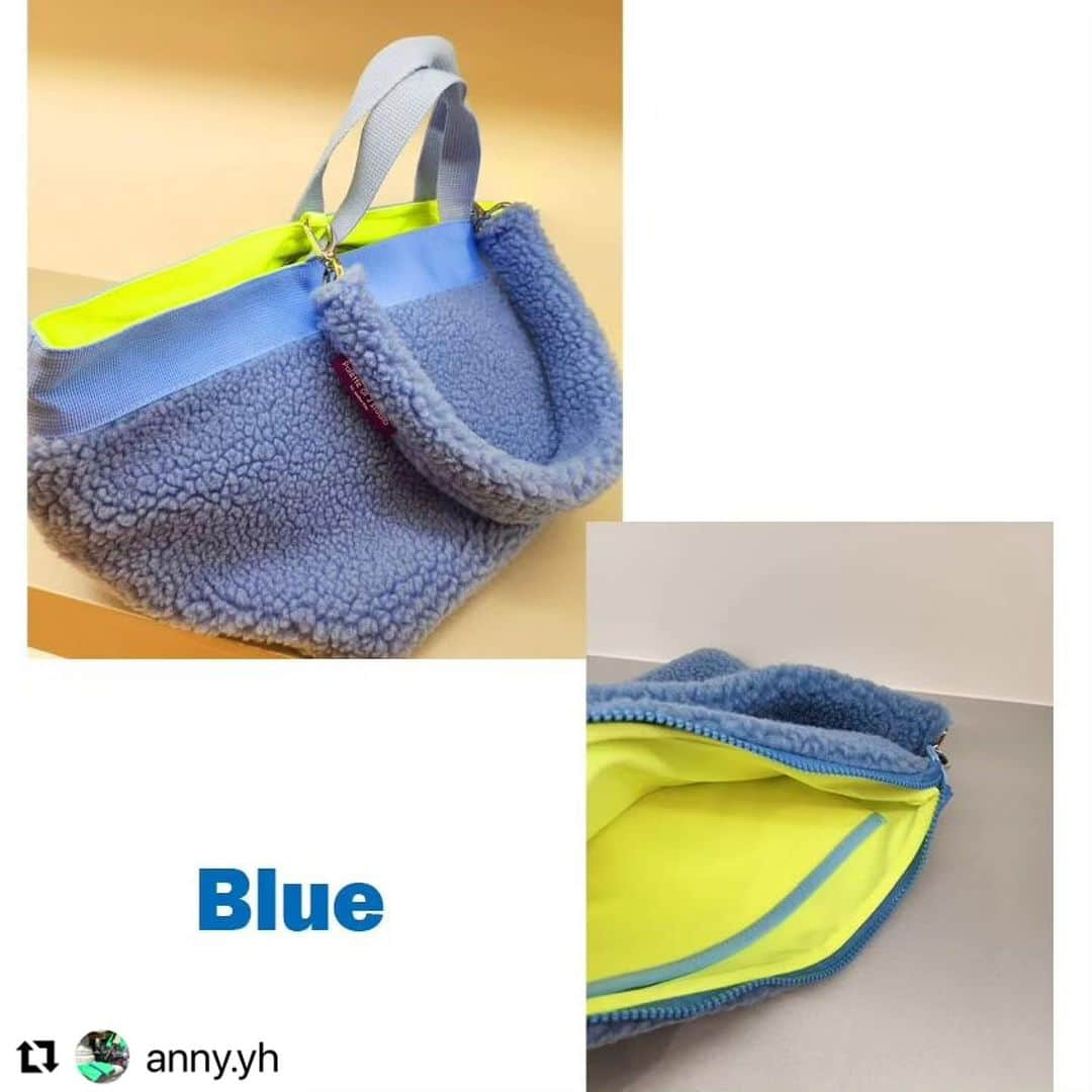 イ・スンヨンさんのインスタグラム写真 - (イ・スンヨンInstagram)「#Repost @anny.yh ・・・ . 가을의 낭만이 주는 행복감을 그 쓸쓸함을 달래줄 포근함을 다가올 한겨울 눈바람을 따뜻하게 감싸주는 밝고 예쁜 양털가방 안아보면 어떨까요🐑  🐑Palette of J studio x 이승연Mago12  🐑공구 🐑6일 OPEN🗯(6-12) 🩵Blue 🤎Brown  🤍White (가방,양털스트랩,양털파우치,숏스트랩 총4종 풀셋트구성) 🐑지퍼 🐑바닥판 탈부착  🐑이너포켓 2개  🐑양털파우치는 스트랩을 연결하여 백으로 활용 가능합니다.  . @leesyaram 이승연Mago12 www.mago12.co.kr  . . #FW는양털 #최저가로만나보세요 #Mago12  #이승연샵 #잔디뽀글이백 #슈퍼띵스배색도트플레어스커트 #슈퍼띵스울텐셀터틀넥 #텍스타일디자이너유니크데일리백  #PaletteofJstudio #EVERYTHINGGONNABEALRIGHT🐑」11月5日 15時33分 - leesyaram