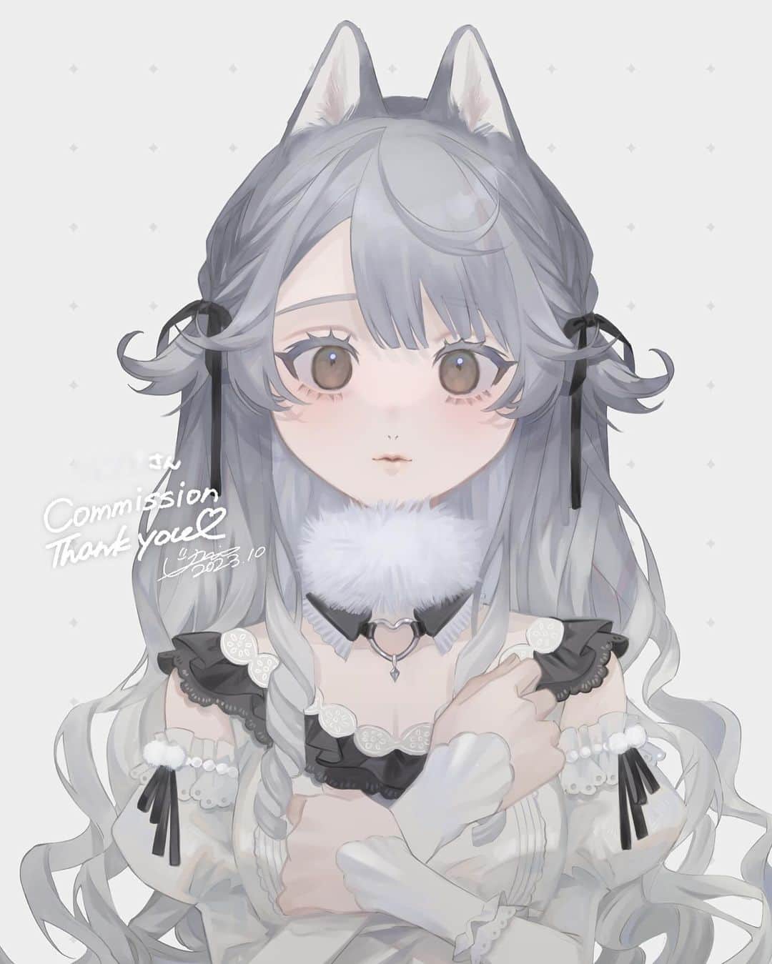 雲丹。のインスタグラム：「リクエストありがとうございました！ #skeb #commission」